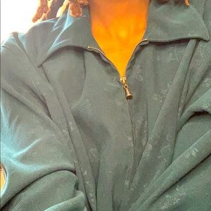 Dark Green Flower Jacket